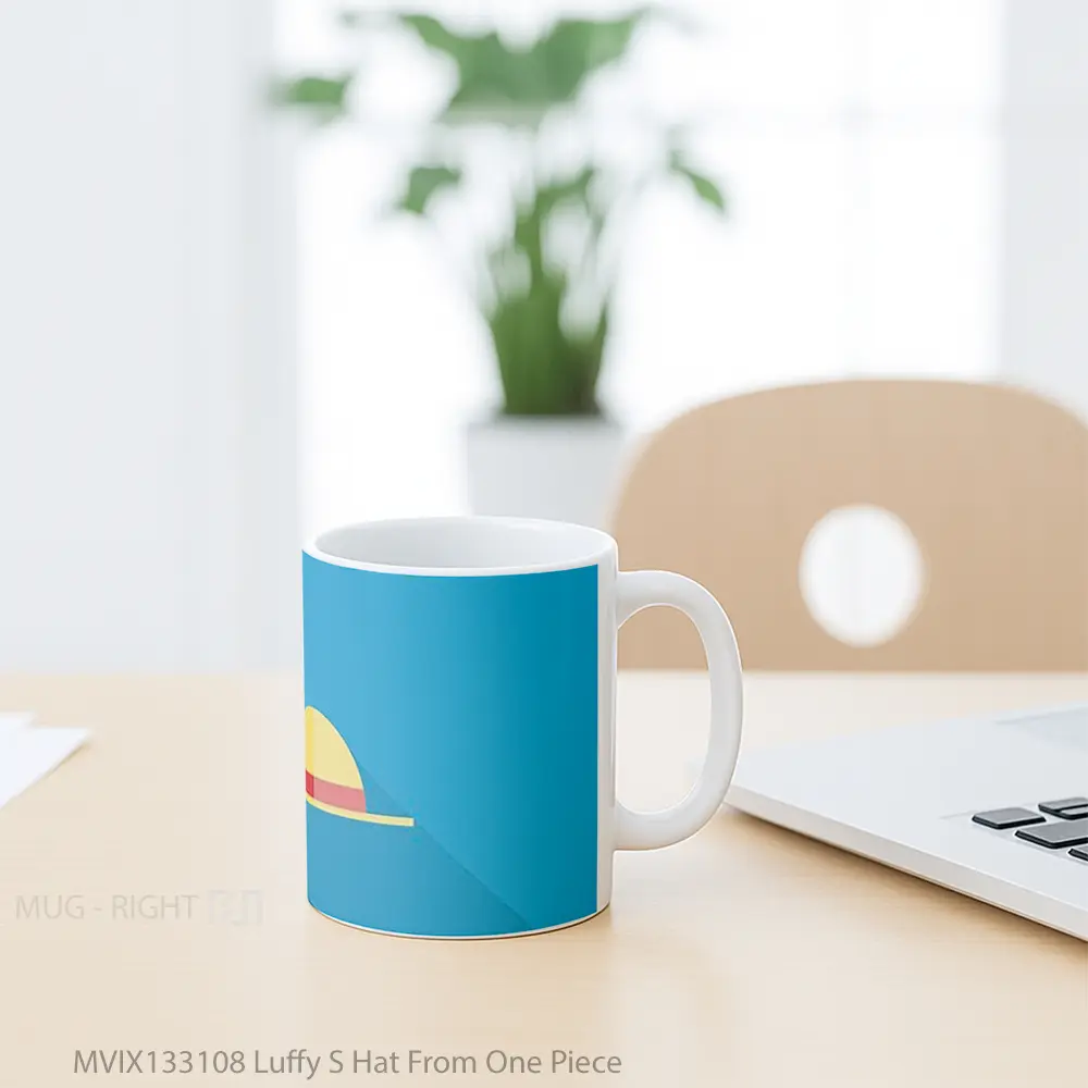 Mug Luffy S Hat From One Piece Cangkir Anime - All-side / Desain