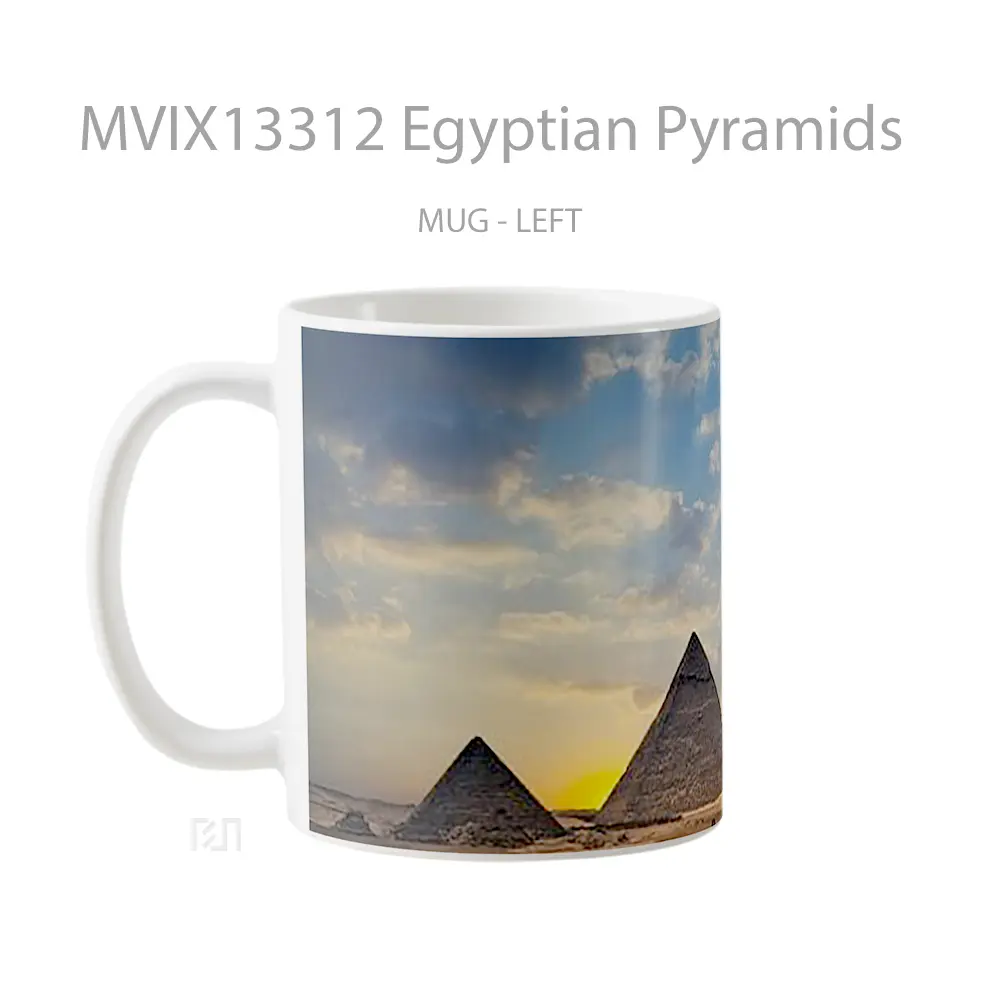 Mug Egyptian Pyramids Gelas Keramik Unik - All-side / Desain