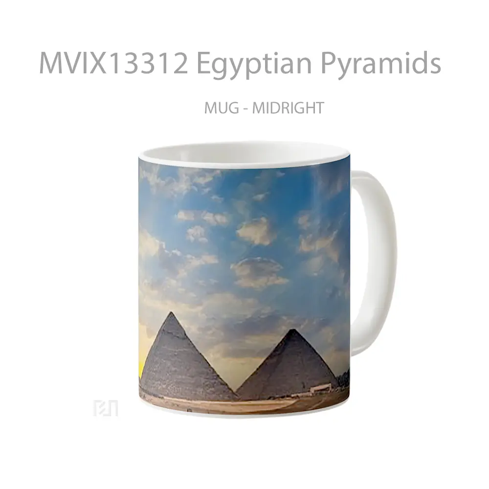 Mug Egyptian Pyramids Gelas Keramik Unik - All-side / Desain