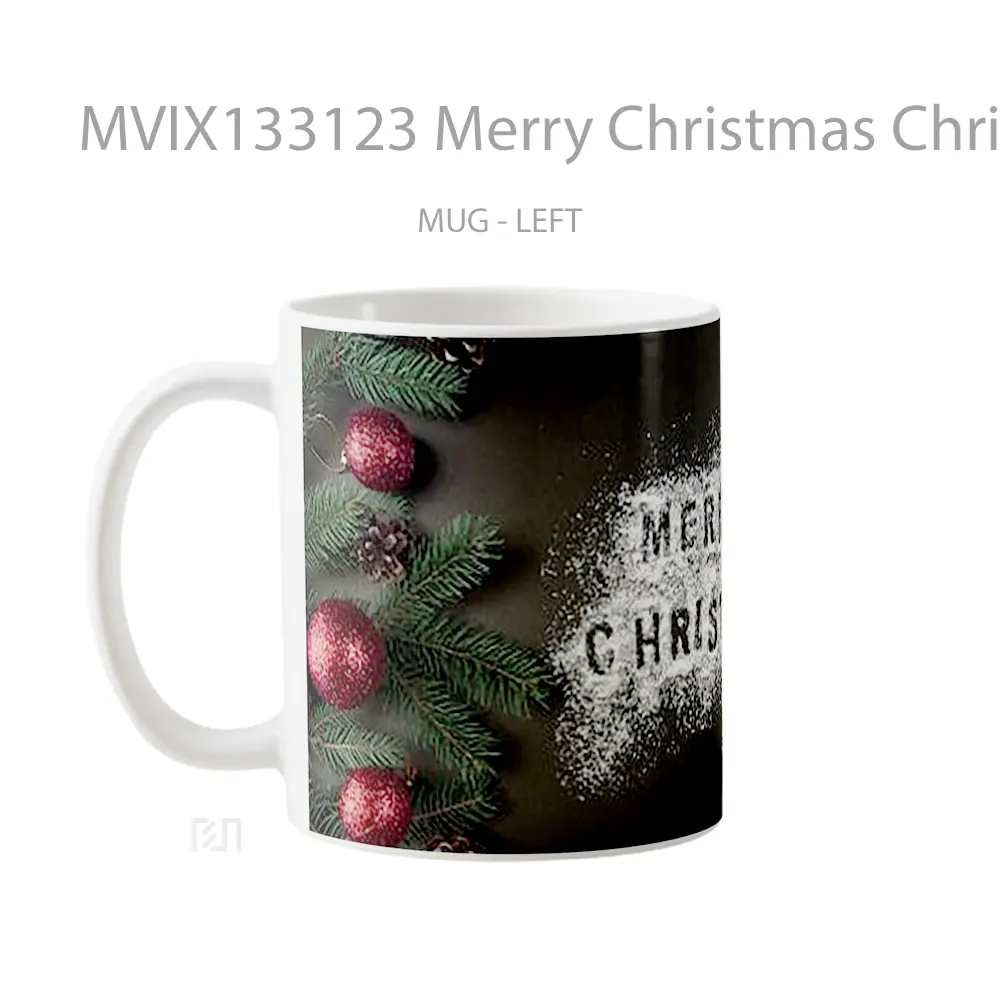Mug Merry Christmas Christmas Decoration Gelas Keramik Unik - All-side / Desain