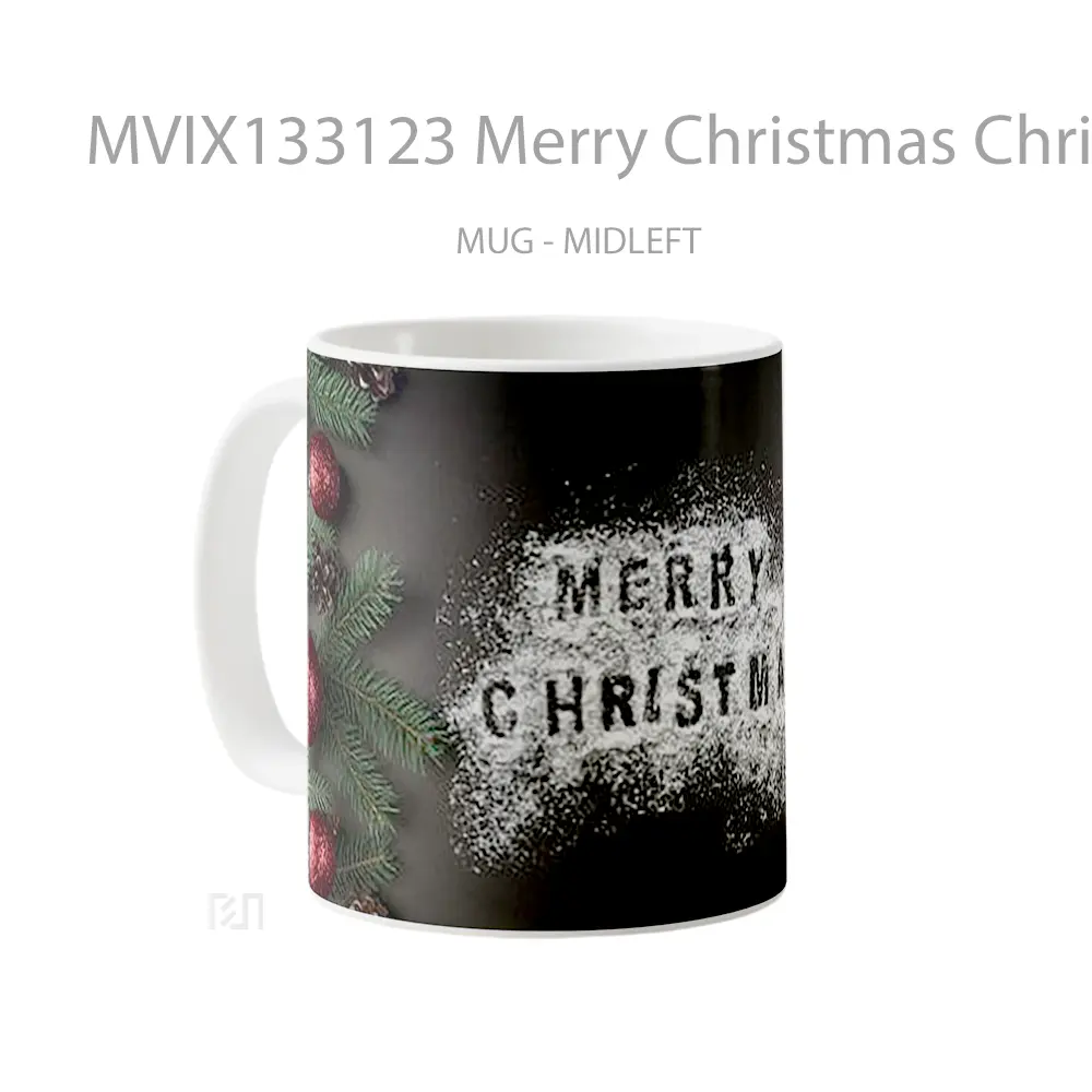 Mug Merry Christmas Christmas Decoration Gelas Keramik Unik - All-side / Desain