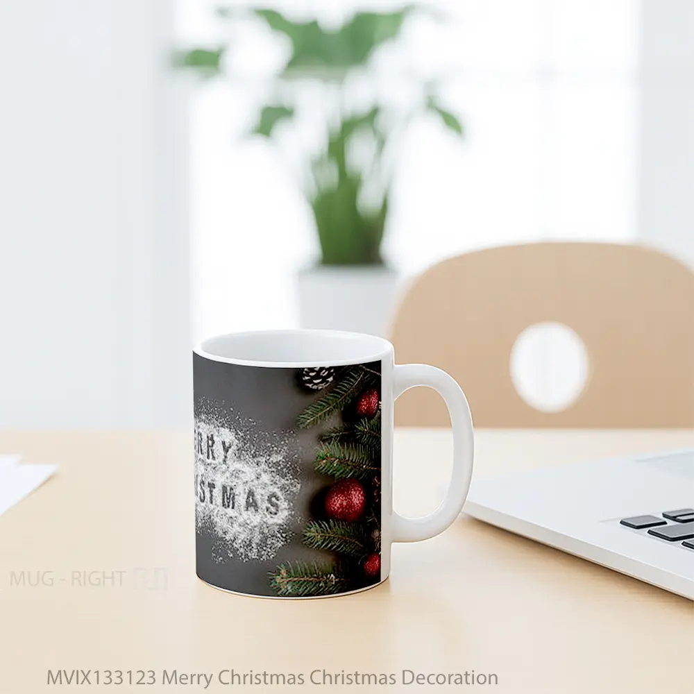 Mug Merry Christmas Christmas Decoration Gelas Keramik Unik - All-side / Desain