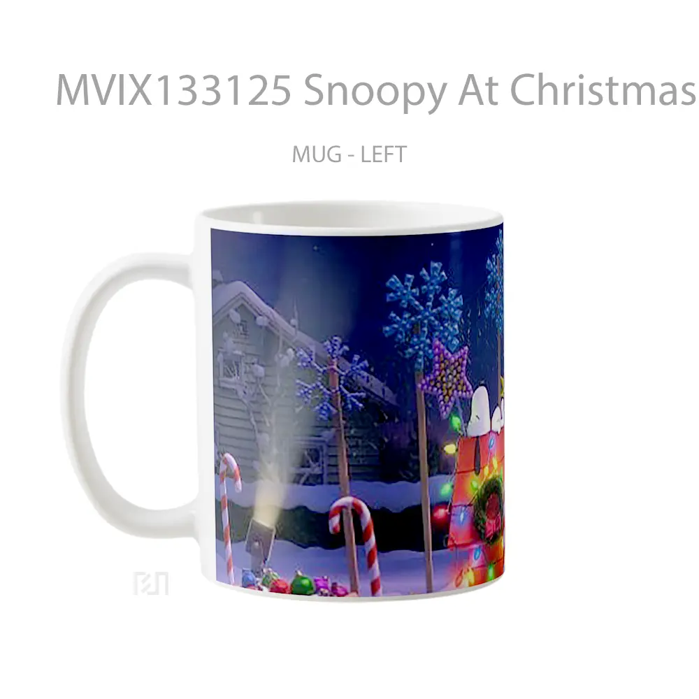 Mug Snoopy At Christmas Gelas Keramik Unik - All-side / Desain