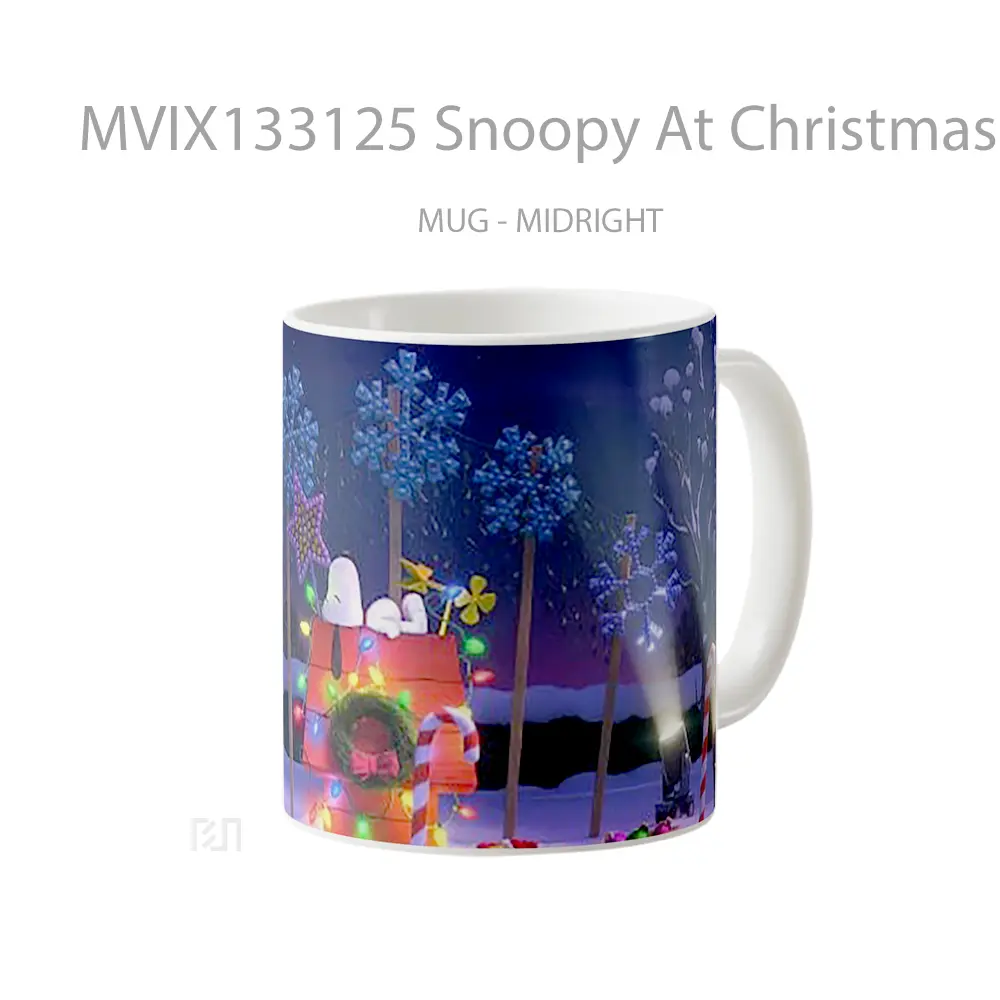 Mug Snoopy At Christmas Gelas Keramik Unik - All-side / Desain