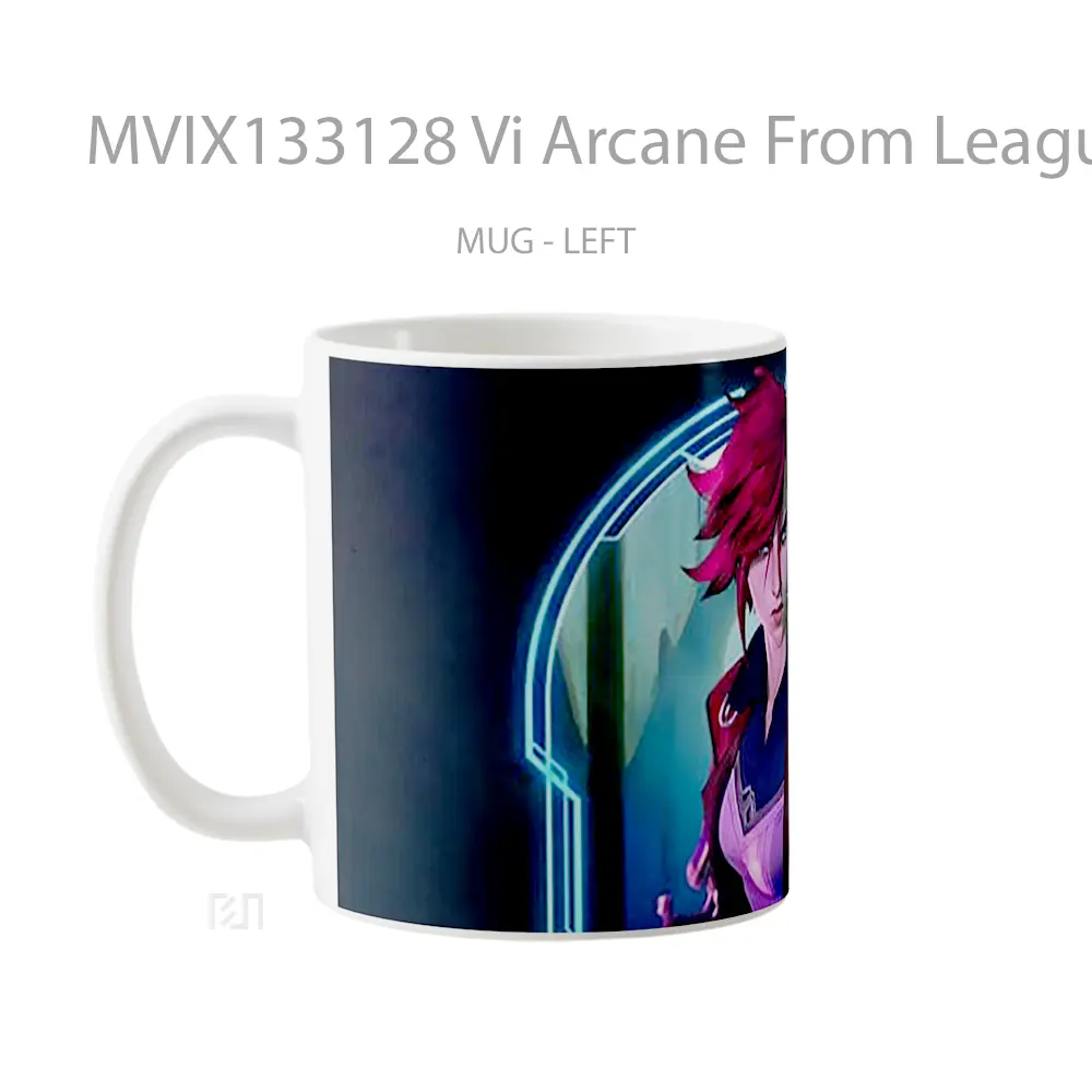 Mug Vi Arcane From League Of Legends V2 Cangkir Gamer - All-side / Desain