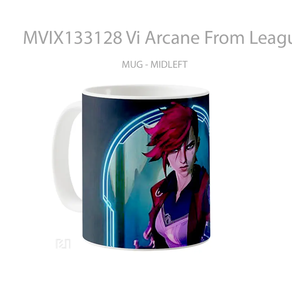 Mug Vi Arcane From League Of Legends V2 Cangkir Gamer - All-side / Desain