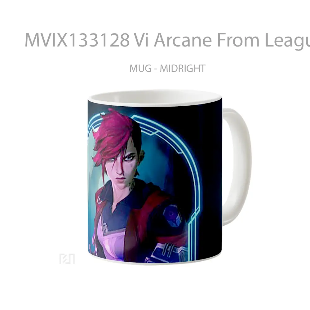 Mug Vi Arcane From League Of Legends V2 Cangkir Gamer - All-side / Desain