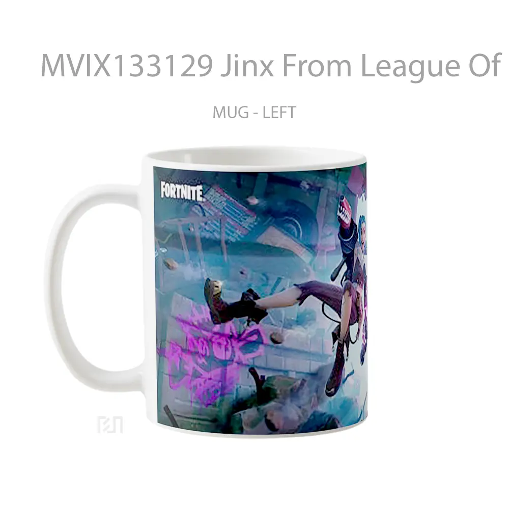 Mug Jinx From League Of Legends In Fortnite Cangkir Gamer - All-side / Desain