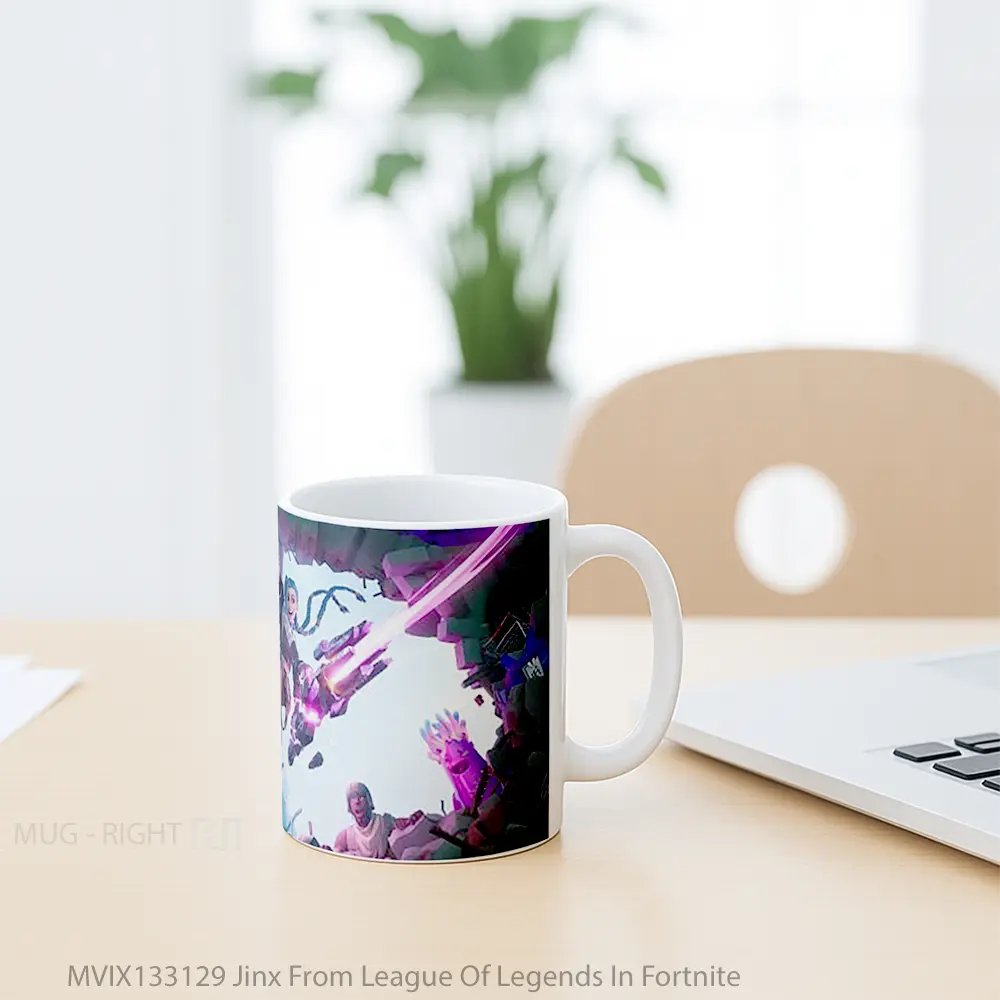 Mug Jinx From League Of Legends In Fortnite Cangkir Gamer - All-side / Desain