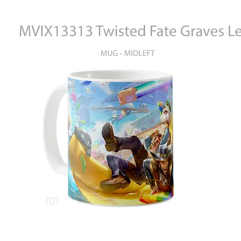 Mug Twisted Fate Graves League Of Legends Cangkir Gamer - All-side / Desain