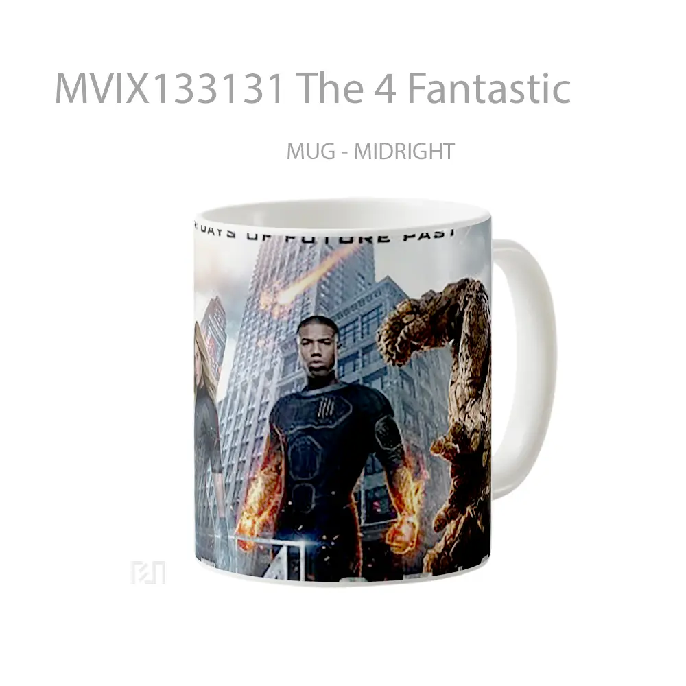 Mug The 4 Fantastic Gelas Keramik Unik - All-side / Desain