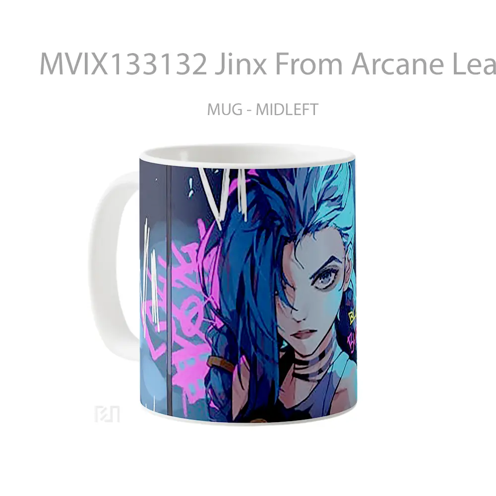 Mug Jinx From Arcane League Of Legends Cangkir Gamer - All-side / Desain