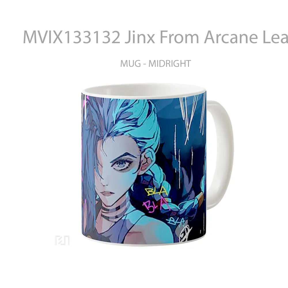 Mug Jinx From Arcane League Of Legends Cangkir Gamer - All-side / Desain