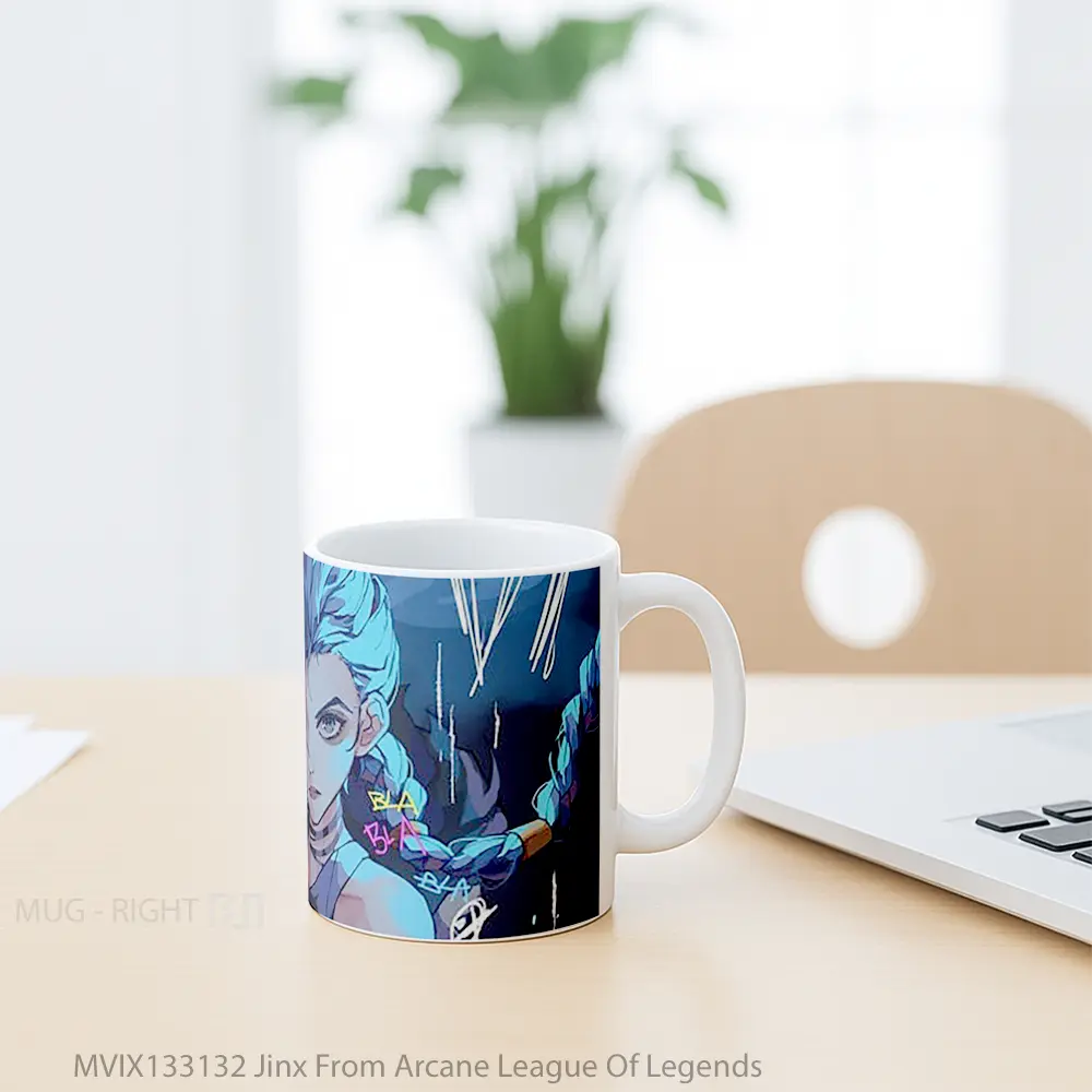 Mug Jinx From Arcane League Of Legends Cangkir Gamer - All-side / Desain