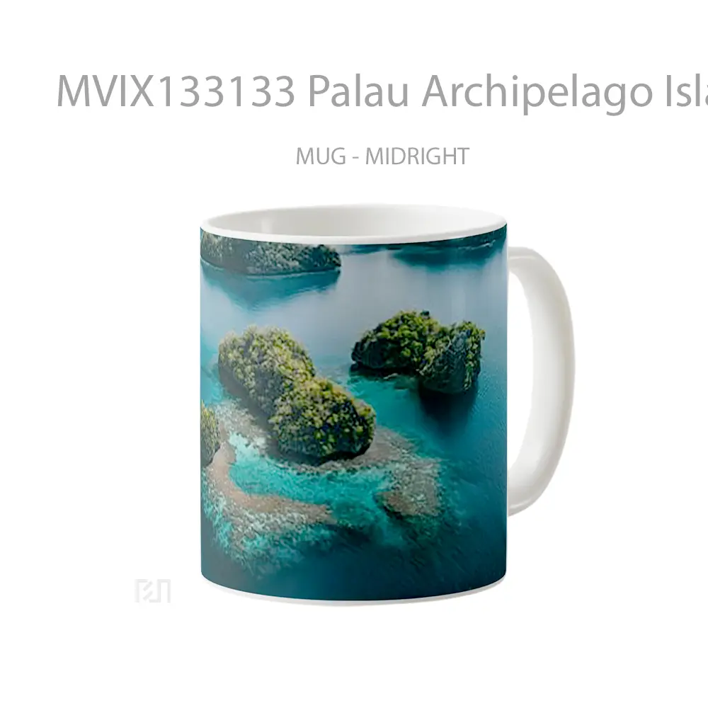 Mug Palau Archipelago Islands Gelas Pemandangan Alam - All-side / Desain