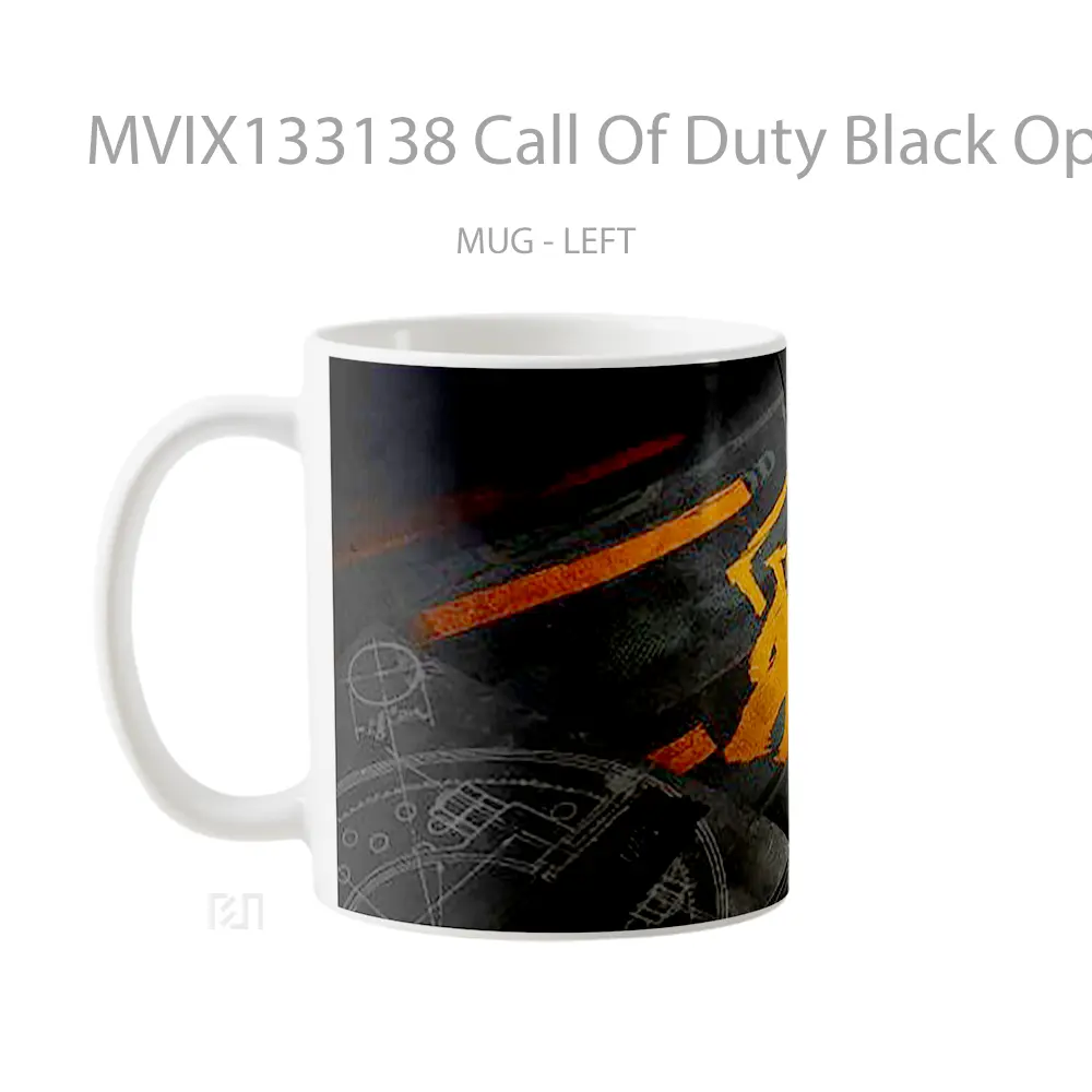 Mug Call Of Duty Black Ops 6 Shield Logo Cangkir Gamer - All-side / Desain