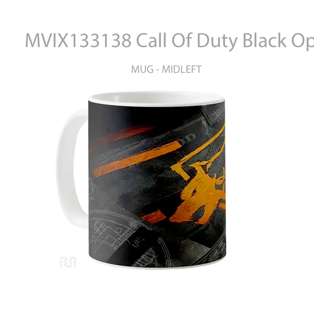 Mug Call Of Duty Black Ops 6 Shield Logo Cangkir Gamer - All-side / Desain