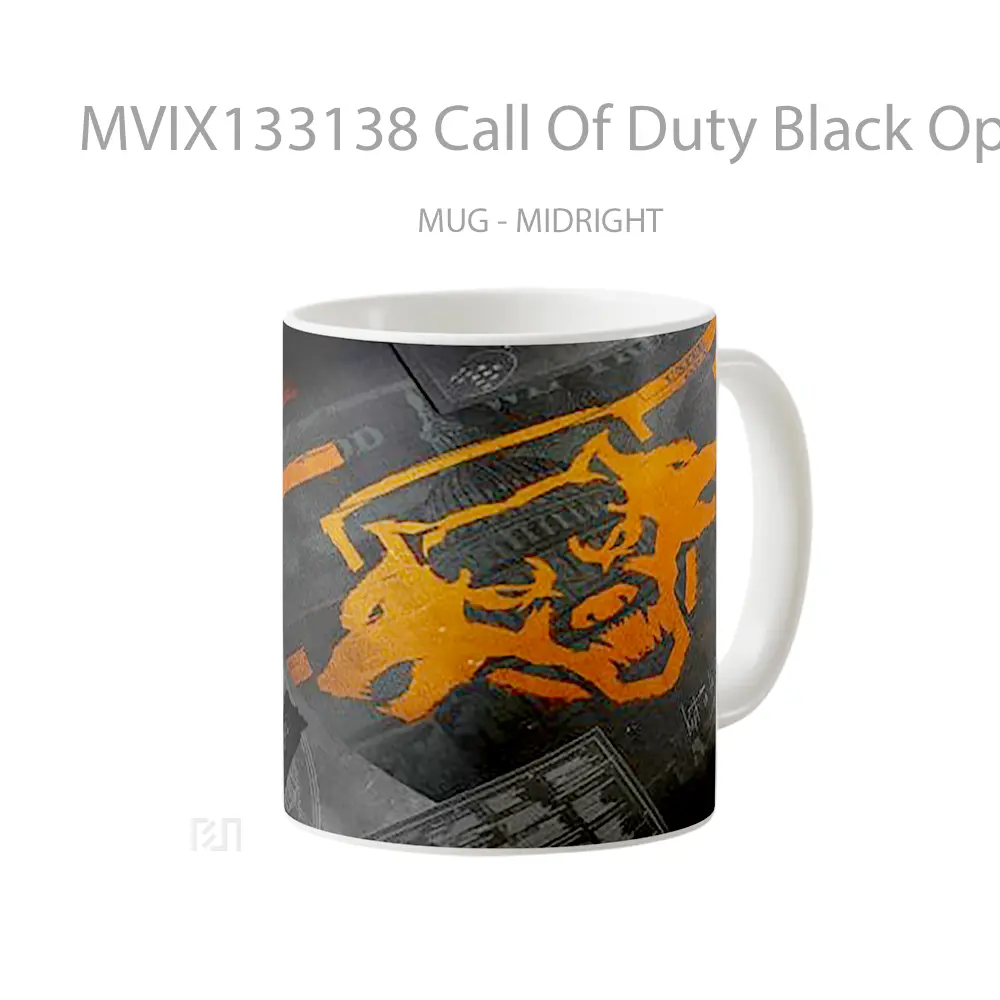 Mug Call Of Duty Black Ops 6 Shield Logo Cangkir Gamer - All-side / Desain