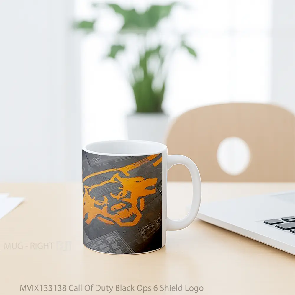 Mug Call Of Duty Black Ops 6 Shield Logo Cangkir Gamer - All-side / Desain