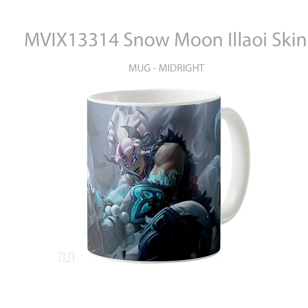 Mug Snow Moon Illaoi Skin League Of Legends Cangkir Gamer - All-side / Desain