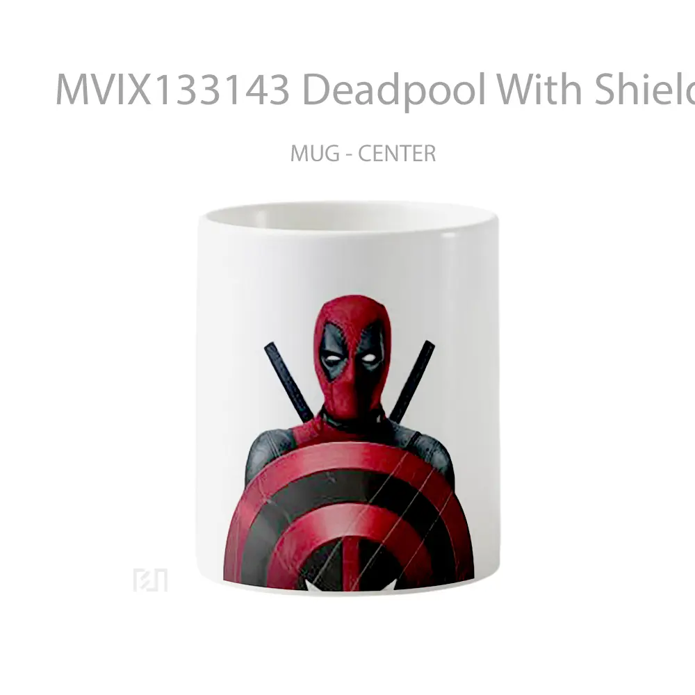 Mug Deadpool With Shield Gelas Superhero