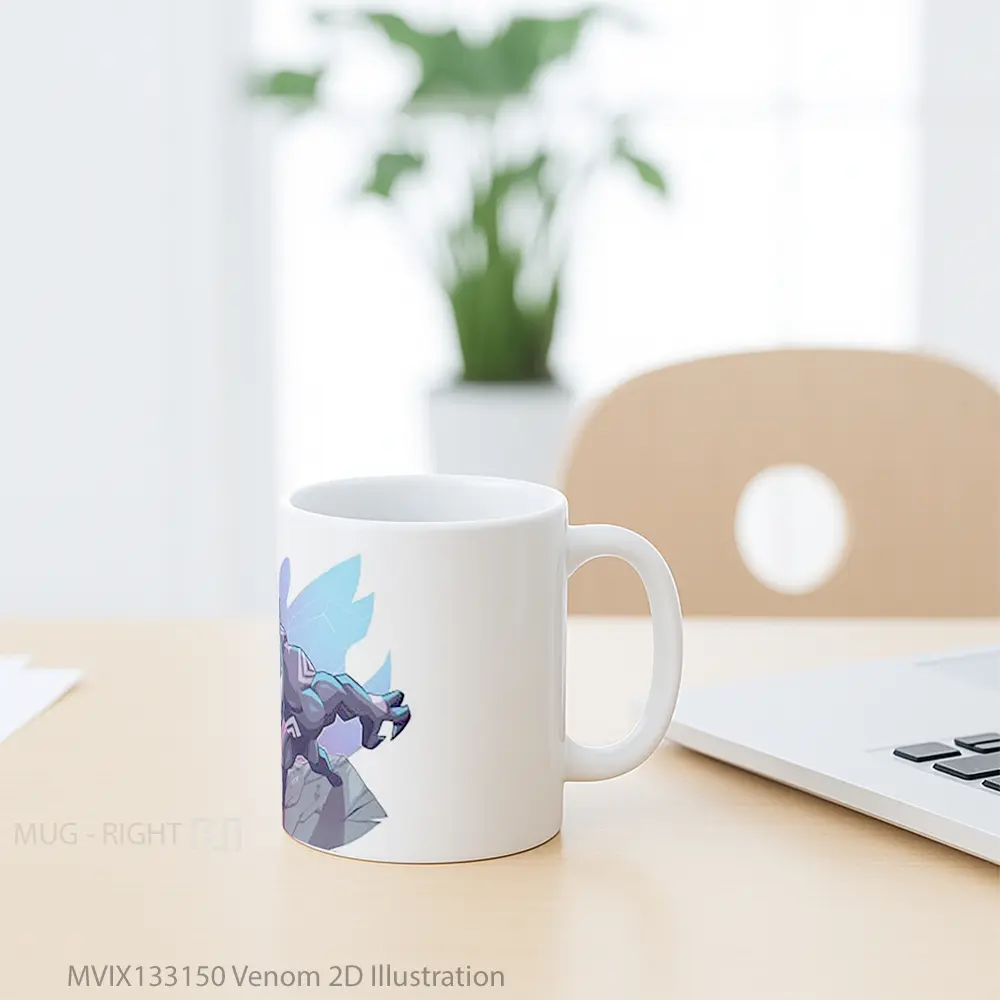 Mug Venom 2D Illustration Gelas Superhero - All-side / Desain