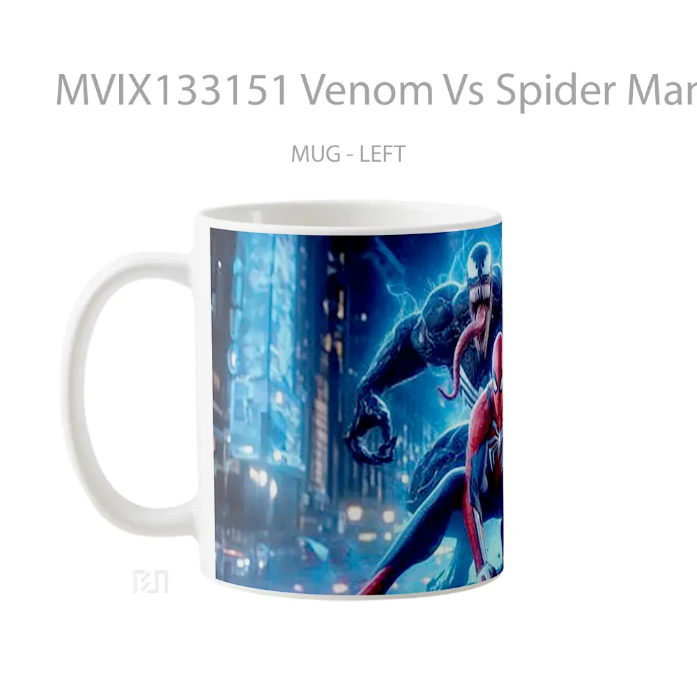 Mug Venom Vs Spider Man V2 Gelas Superhero - All-side / Desain