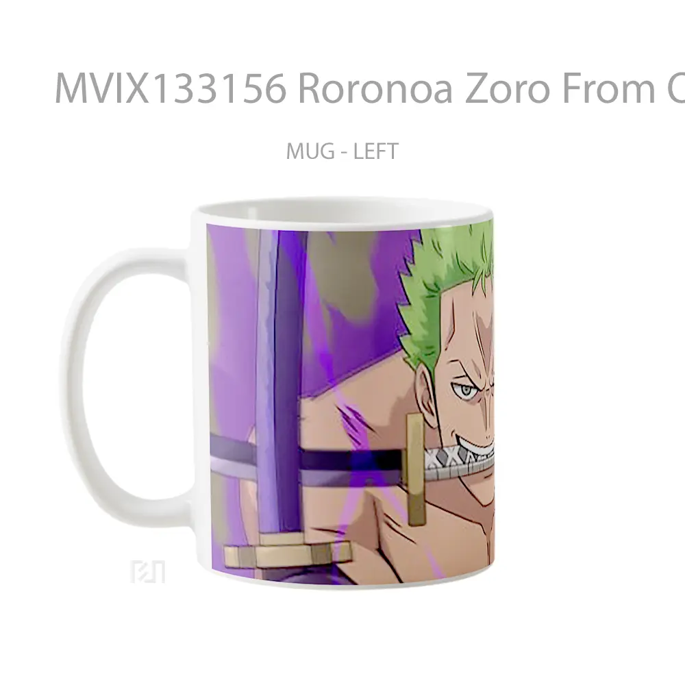 Mug Roronoa Zoro From One Piece V4 Cangkir Anime - All-side / Desain