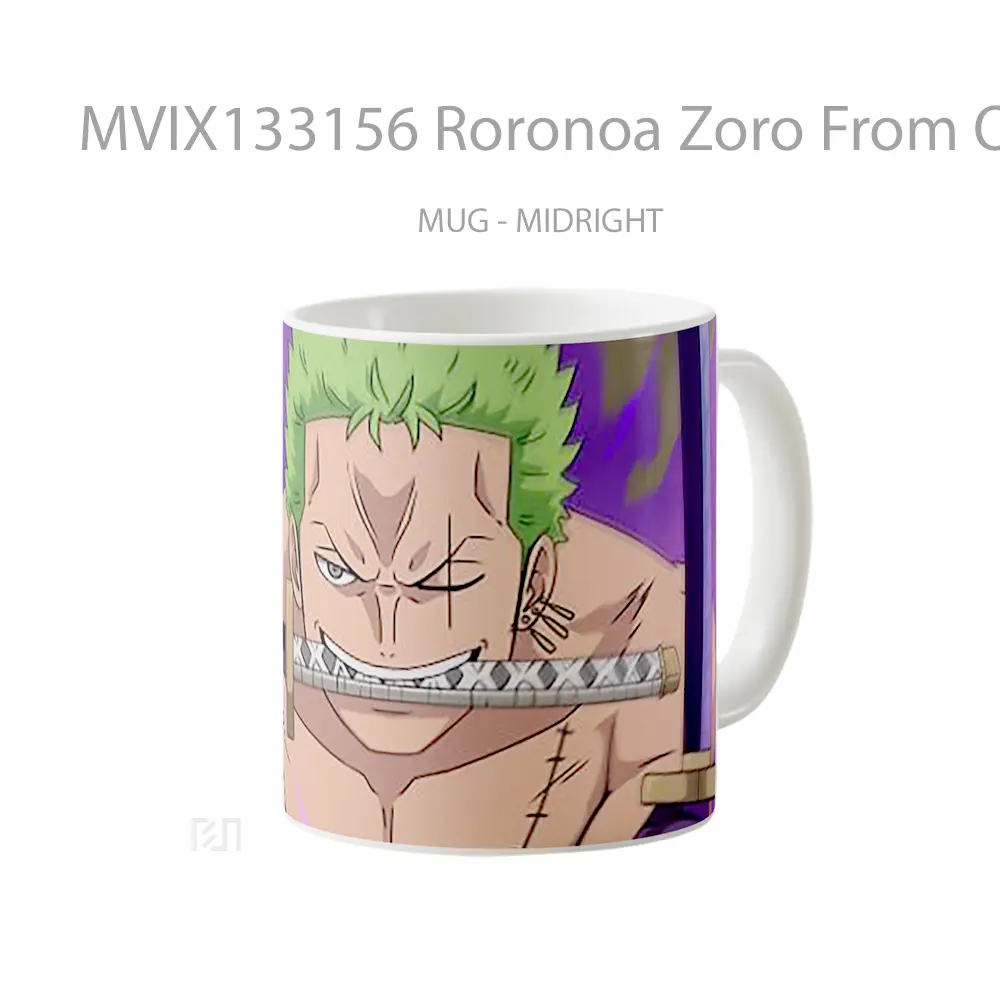 Mug Roronoa Zoro From One Piece V4 Cangkir Anime - All-side / Desain