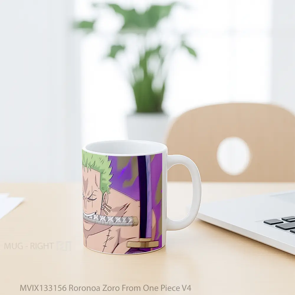 Mug Roronoa Zoro From One Piece V4 Cangkir Anime - All-side / Desain