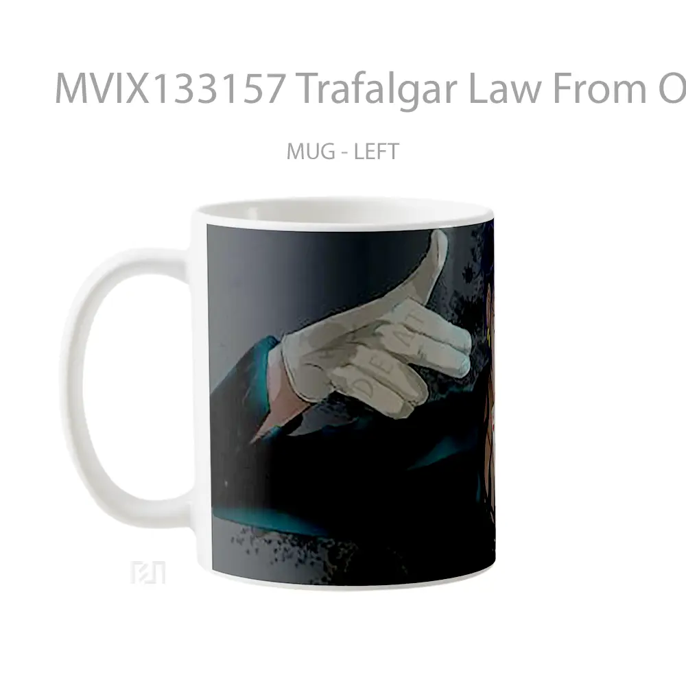 Mug Trafalgar Law From One Piece V3 Cangkir Anime - All-side / Desain