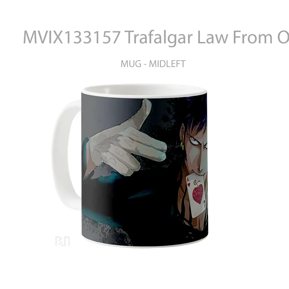 Mug Trafalgar Law From One Piece V3 Cangkir Anime - All-side / Desain