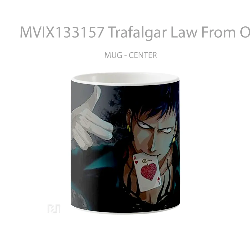 Mug Trafalgar Law From One Piece V3 Cangkir Anime
