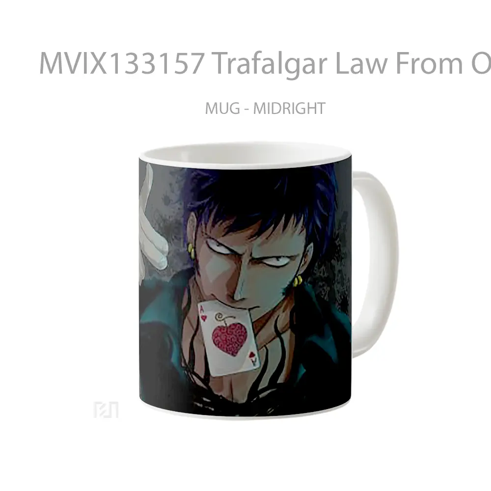 Mug Trafalgar Law From One Piece V3 Cangkir Anime - All-side / Desain