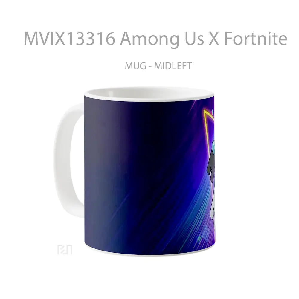 Mug Among Us X Fortnite Cangkir Gamer - All-side / Desain
