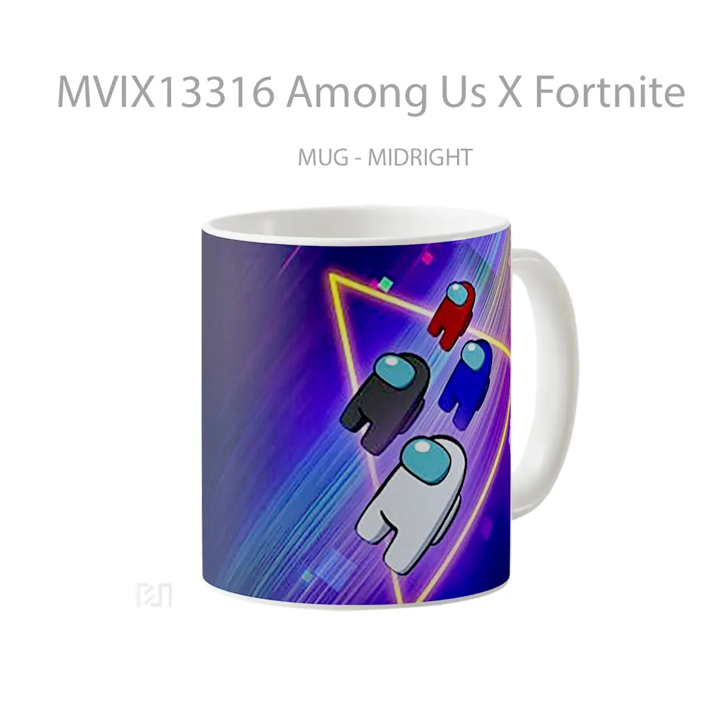 Mug Among Us X Fortnite Cangkir Gamer - All-side / Desain