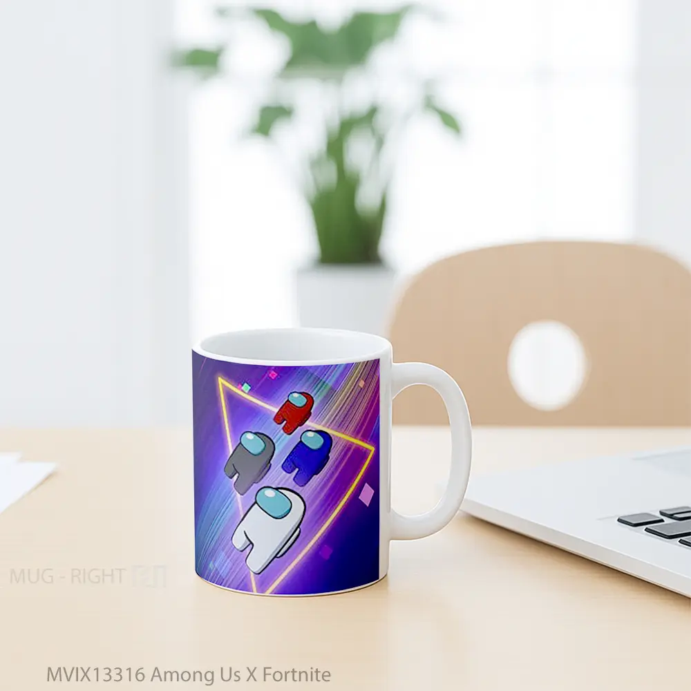 Mug Among Us X Fortnite Cangkir Gamer - All-side / Desain