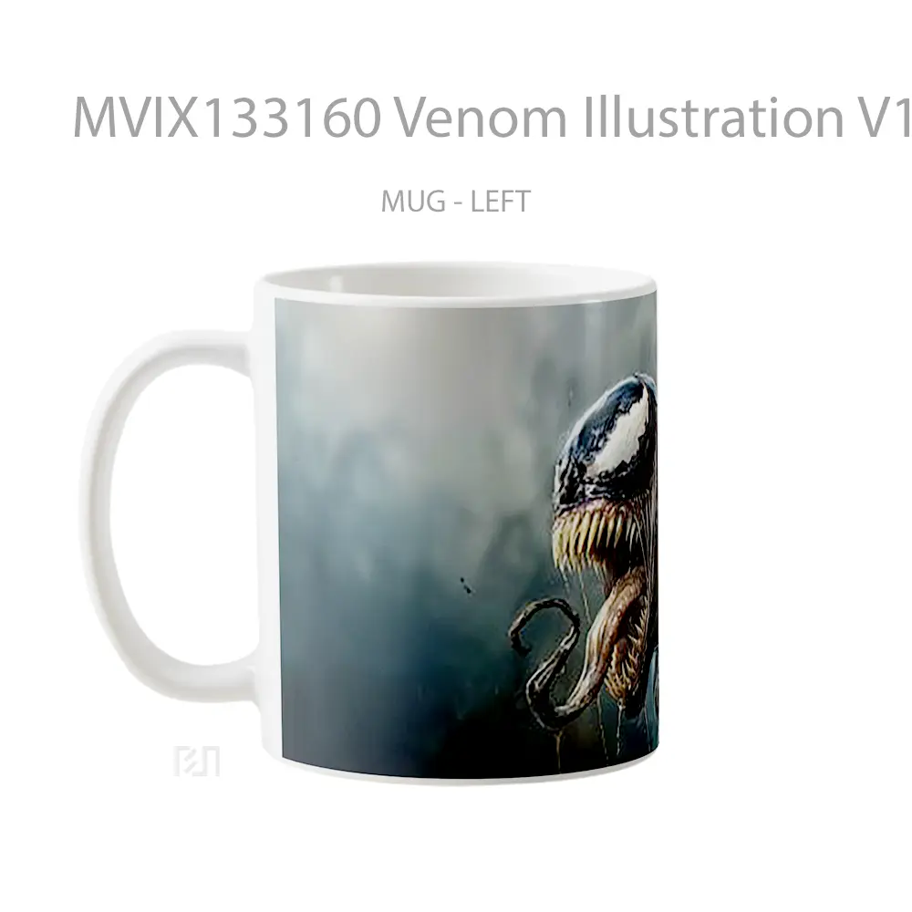Mug Venom Illustration V1 Gelas Superhero - All-side / Desain