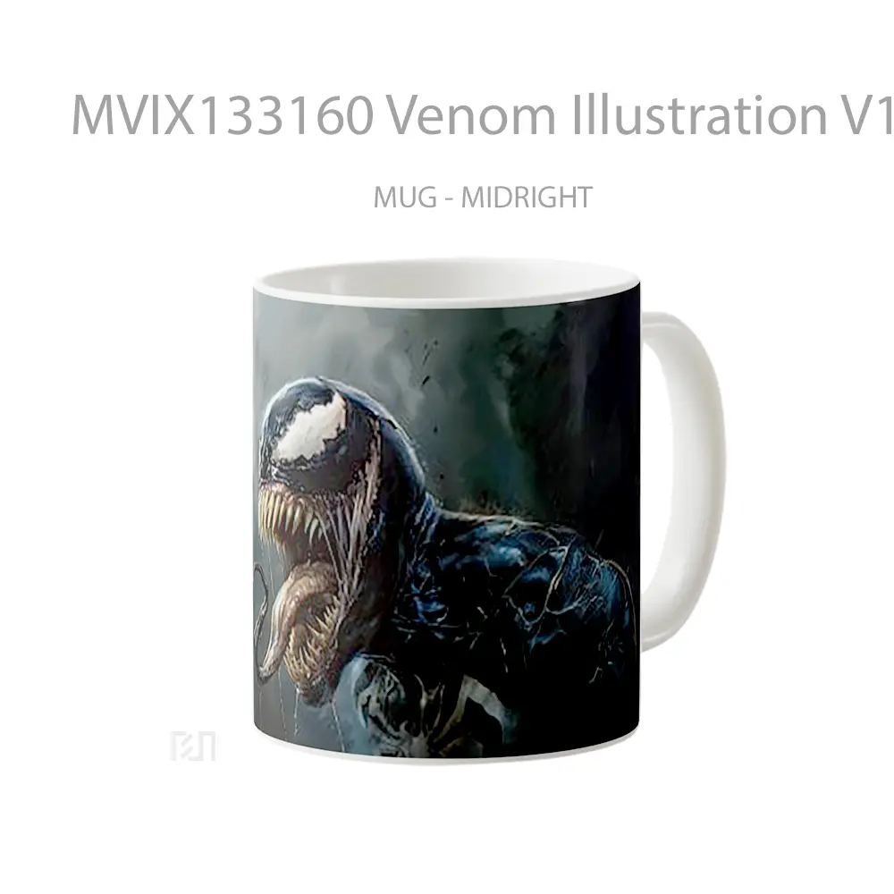 Mug Venom Illustration V1 Gelas Superhero - All-side / Desain