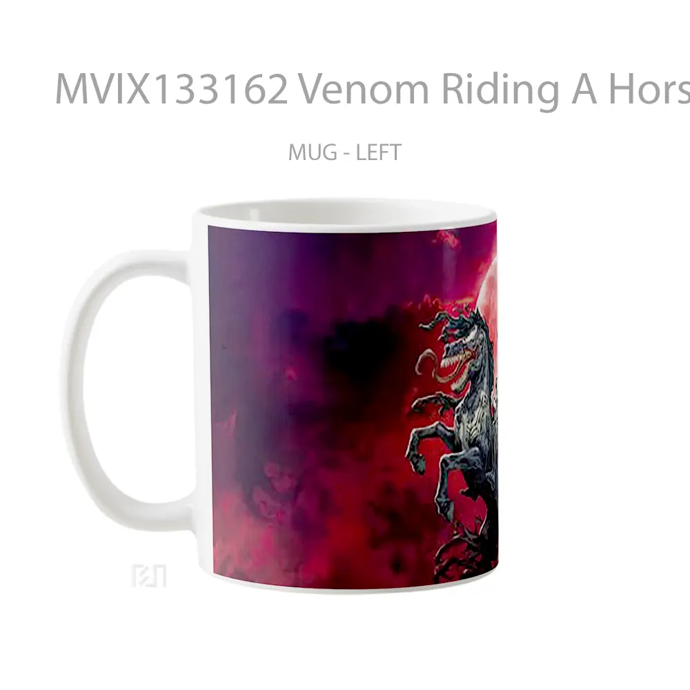 Mug Venom Riding A Horse Gelas Superhero - All-side / Desain