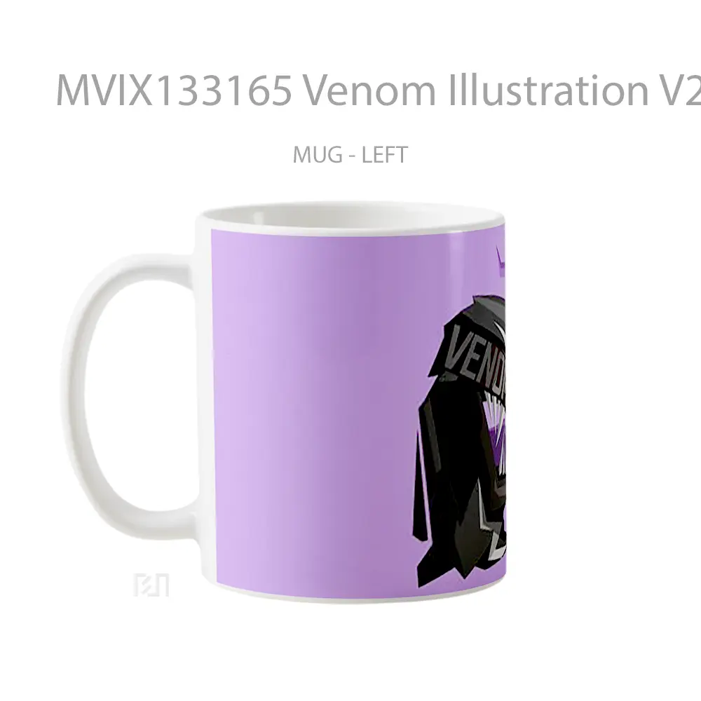 Mug Venom Illustration V2 Gelas Superhero - All-side / Desain
