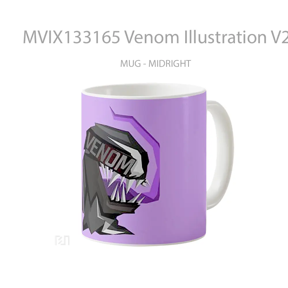 Mug Venom Illustration V2 Gelas Superhero - All-side / Desain