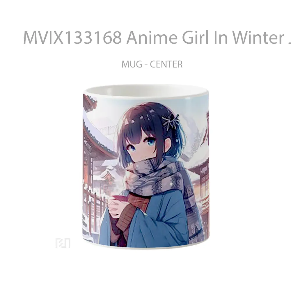 Mug Anime Girl In Winter Japan Cangkir Anime
