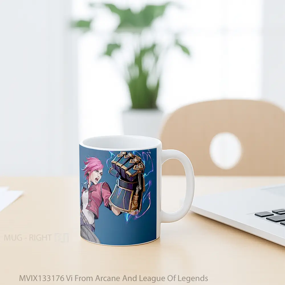 Mug Vi From Arcane And League Of Legends Cangkir Gamer - All-side / Desain