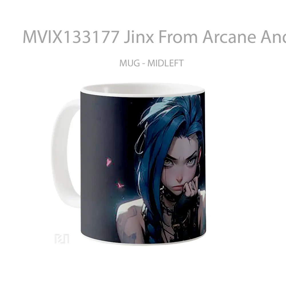 Mug Jinx From Arcane And League Of Legends Cangkir Gamer - All-side / Desain