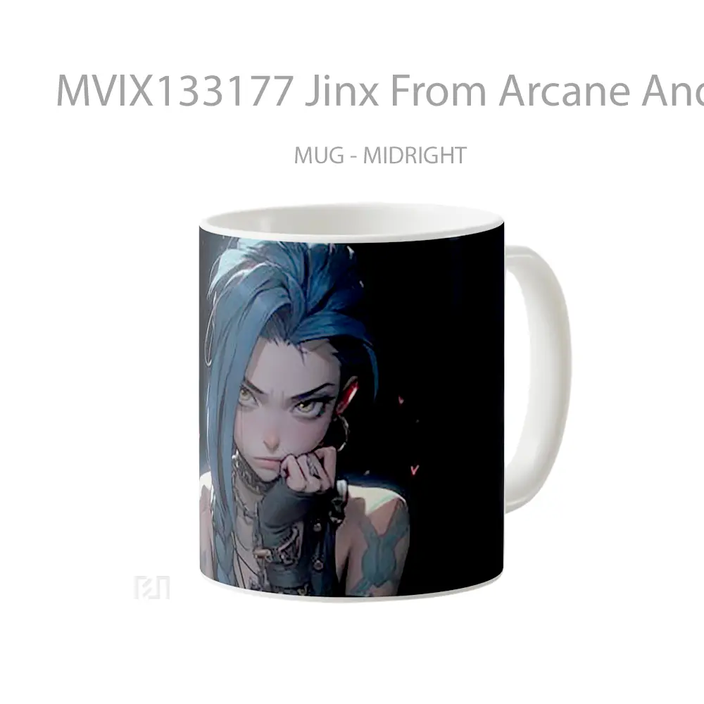 Mug Jinx From Arcane And League Of Legends Cangkir Gamer - All-side / Desain