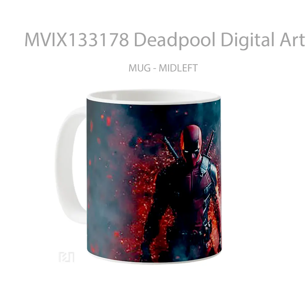 Mug Deadpool Digital Art V1 Gelas Superhero - All-side / Desain