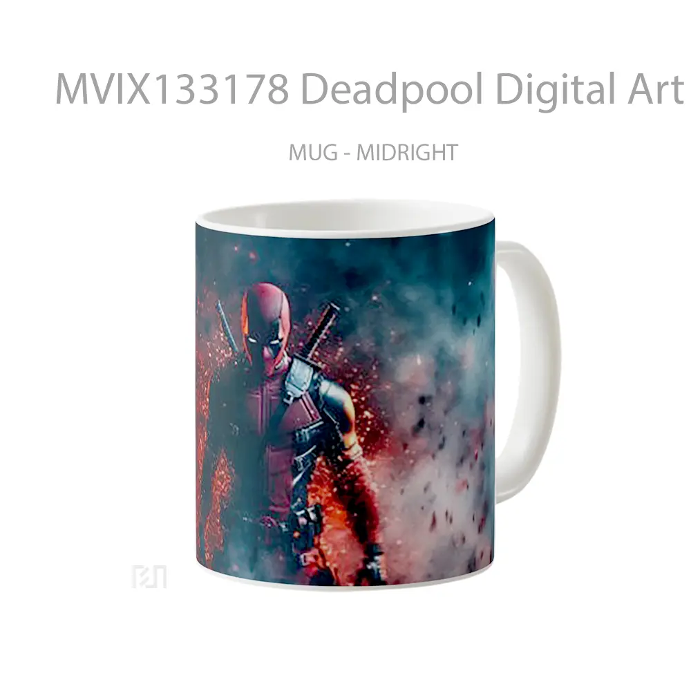 Mug Deadpool Digital Art V1 Gelas Superhero - All-side / Desain