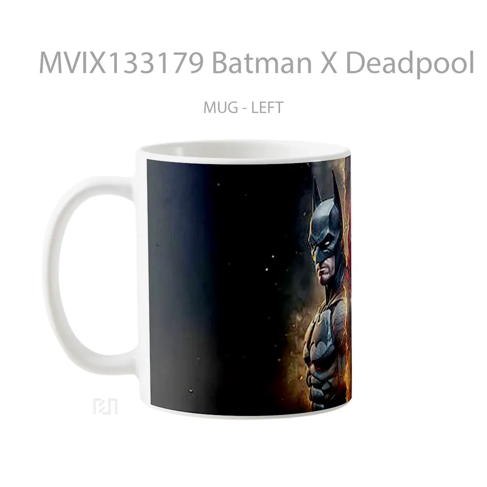 Mug Batman X Deadpool Gelas Superhero - All-side / Desain