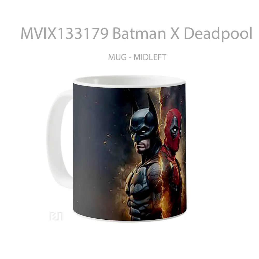 Mug Batman X Deadpool Gelas Superhero - All-side / Desain